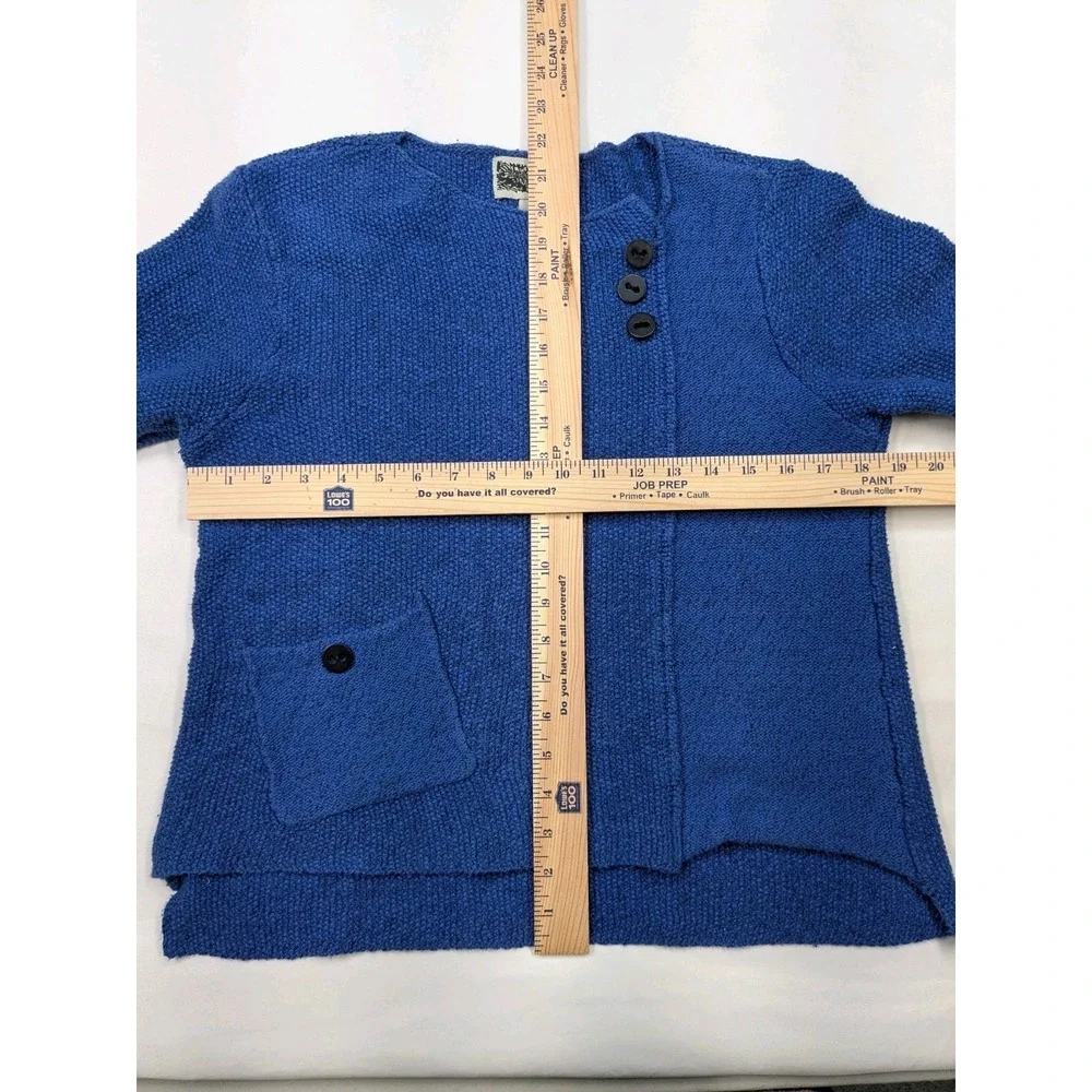 Habitat Clothes to Live In Sweater Size S Blue Knit Lagenlook Minimalist 2996 - Picture 7 of 10